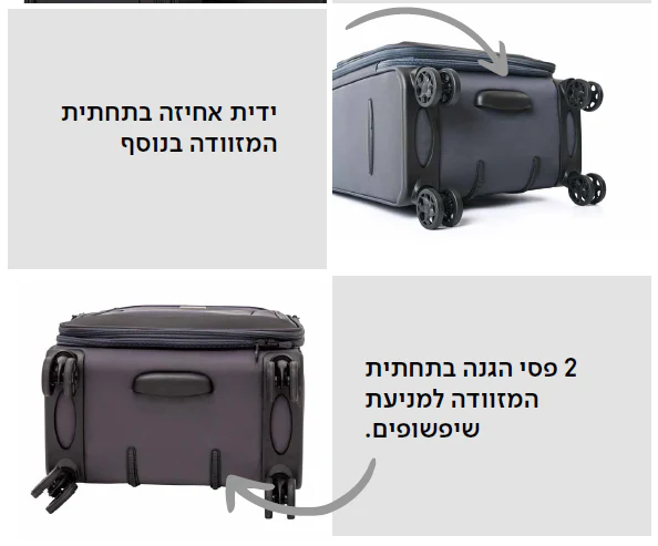 מזוודה בד קטנה עליה למטוס, 19" מסדרת הפרימיום של SLAZENGER דגם New York - Image 13