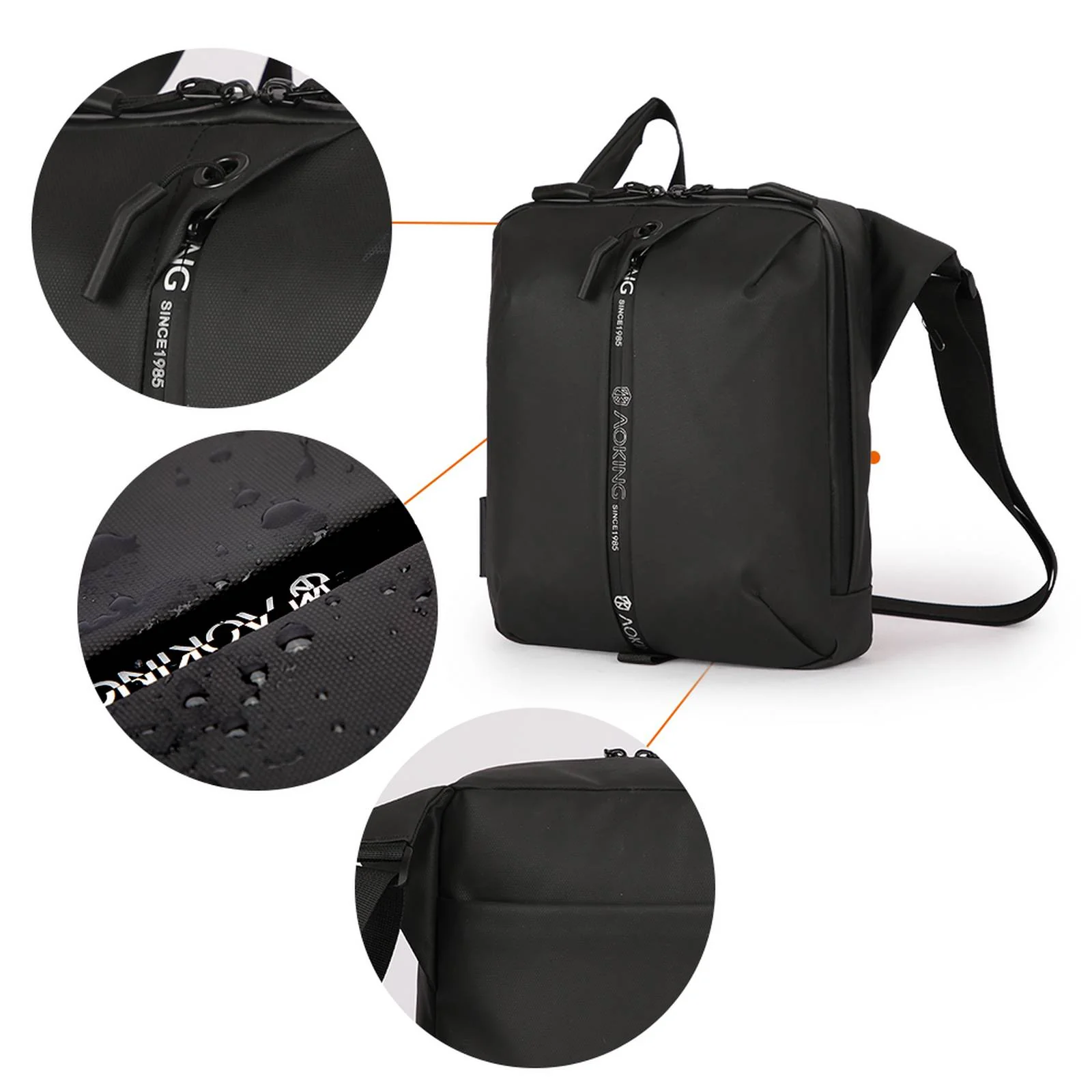 תיק קרוסבודי מוגן מים בסגנון אוכף אלכסון CROSSBODY מבית המותג AOKING - Image 3