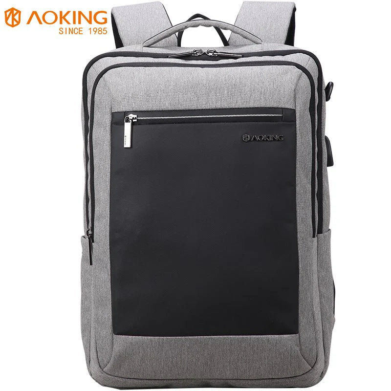 תיק גב דק וקל מאוד עם שקע USB מבית המותג AOKING למחשב נייד 15.6" - Image 3